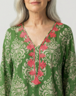 Embroidered Tunic Dress - Green