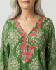 Embroidered Tunic Dress - Green