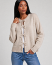 Oatmeal Tie Front Cardi