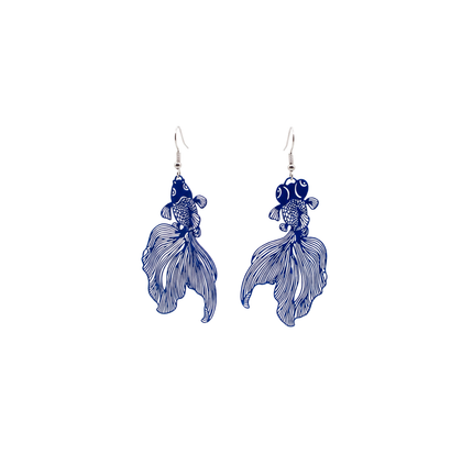 Odd Fish Earrings - Blue