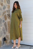 Olive Midi Shirt Dress