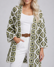 Olive Bloom Crochet Cardi
