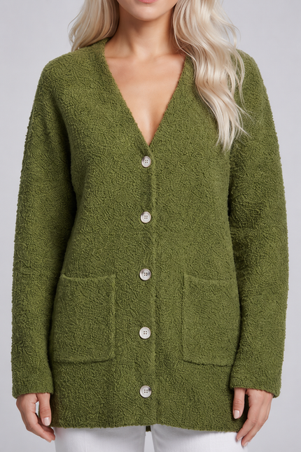 Olive Moss button Up Cardi