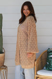Open Cardi Blouse Sleeve - Caramel