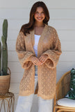 Open Cardi Blouse Sleeve - Caramel