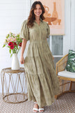 Palm Layered Shirt Dress
