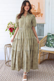 Palm Layered Shirt Dress