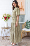 Palm Layered Shirt Dress