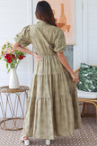 Palm Layered Shirt Dress
