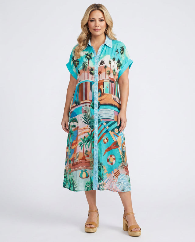 Palm Springs Shirt Dress