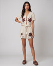 Palm Star Short Set - Natural