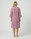 Pintuck Frill Sleeve Dress - Pink