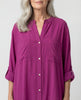 Pocket Shirt Dress - Magenta