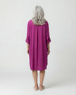 Pocket Shirt Dress - Magenta