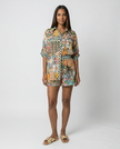 Majorelle Elastic Waist Shorts