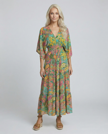 Paisley Empire Maxi Dress