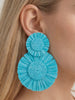 Raffia Tiered Flowers - Aqua