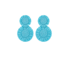 Raffia Tiered Flowers - Aqua