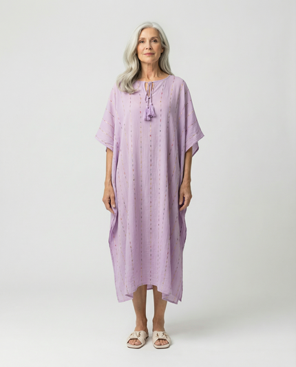 Rainbow Dobby Kaftan - Lavender