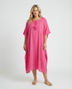 Rainbow Dobby Kaftan - Pink