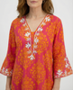 Embroidered Tunic Dress - Pink