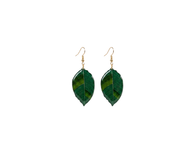 Resin Leaf Earring