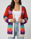 Retro Long Cardi - Bright