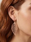 Rose Gold Leaf Earrings