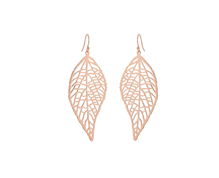 Rose Gold Leaf Earrings