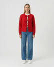 Tie Front Cardi - Red