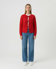 Tie Front Cardi - Red