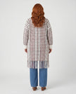 Rustic Check Fringe Cardi
