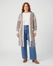 Rustic Check Fringe Cardi