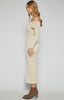 Off Shoulder Jersey Midi Dress - Oatmeal