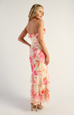 Camellia Ruffle Maxi - Pink