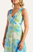 Riviera Trim Summer Dress - Blue