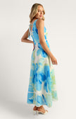 Riviera Trim Summer Dress - Blue