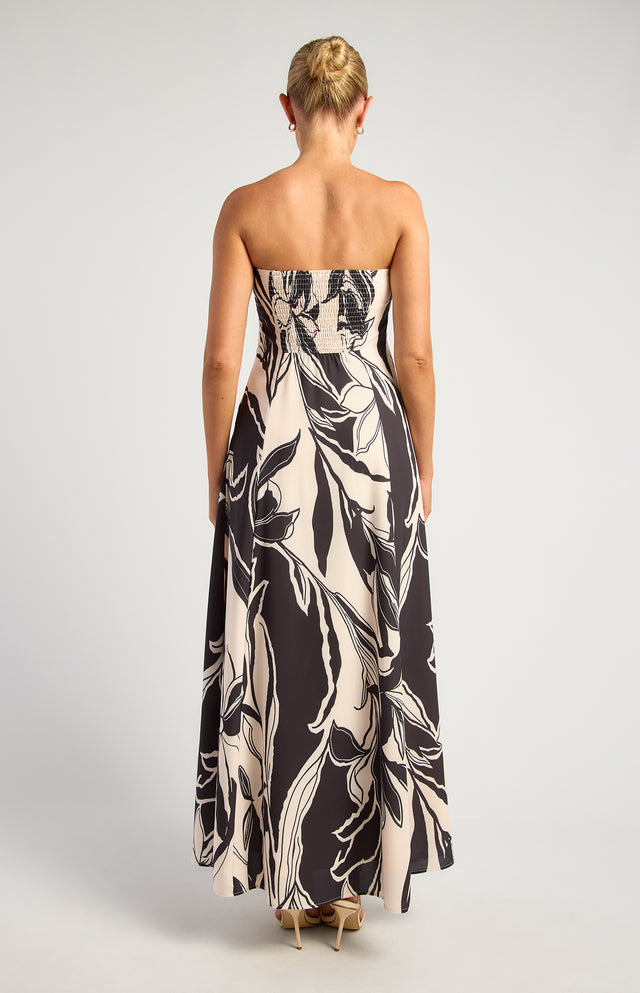 Floral Strapless Maxi
