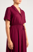 Modern Waisted Shirtdress - Mulberry
