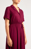 Modern Waisted Shirtdress - Mulberry