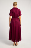 Modern Waisted Shirtdress - Mulberry