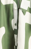 Abstract Shirt Dress - Olive