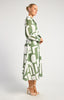 Abstract Shirt Dress - Olive