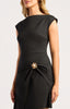Gold Buckle Dress - Black