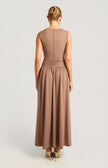 Ruched Jersey Dress - Taupe