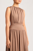 Ruched Jersey Dress - Taupe
