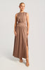 Ruched Jersey Dress - Taupe