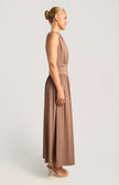 Ruched Jersey Dress - Taupe