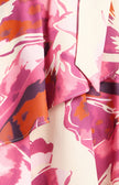 Ruffle Hem Floral Dress - Magenta