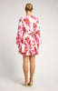 Ruffle Hem Floral Dress - Magenta